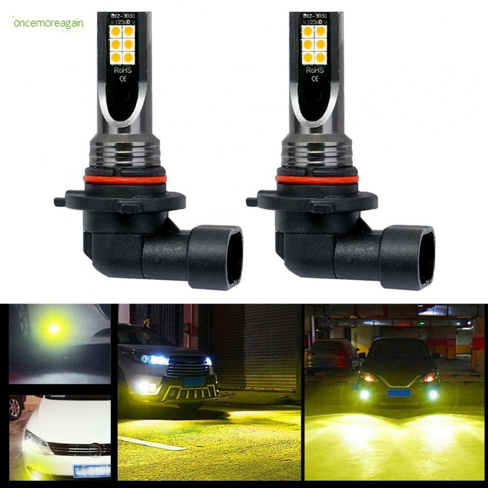 หลอดไฟ Foglight 2 ชิ้นสัญญาณ 3000K เปิด 3030 LED 360° 9006 สีเหลืองทอง