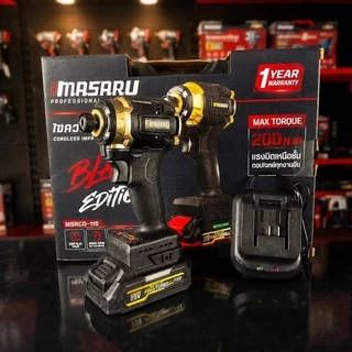 MASARU Black Edition รุ่น MSRCD-115 ไขควงกระแทกไร้สาย แบตเตอรี่ 20V รับประกันสินค้า 1 ปี
