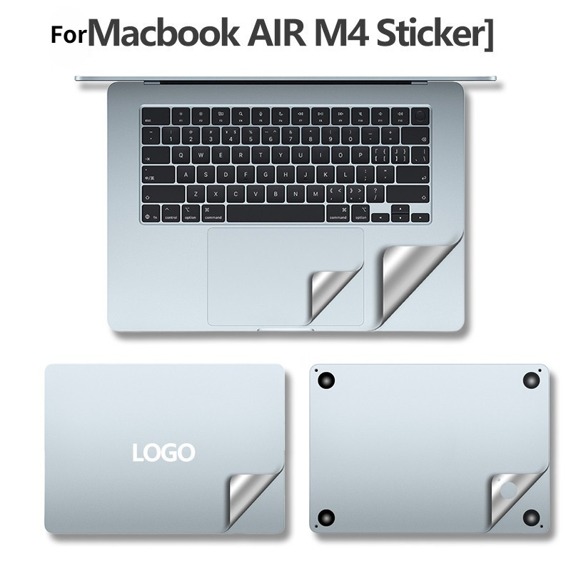 แล็ปท็อปใหม่ผิวสําหรับ 2025 Macbook Air M4 M3 M2 13/15 นิ้ว Sky Blue /Midnight/Space สีเทา/สติกเกอร์เงิน Anti Scratch