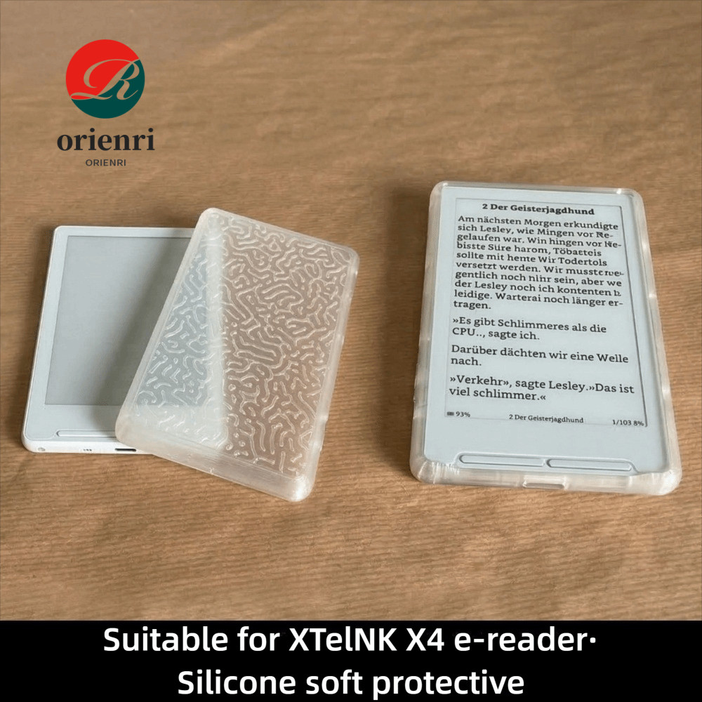 ORIENRI EBook Reader, Soft Shell น้ําหนักเบา E-Reader Cover, ยืดหยุ่นซิลิโคน Reader ป้องกันสําหรับ X