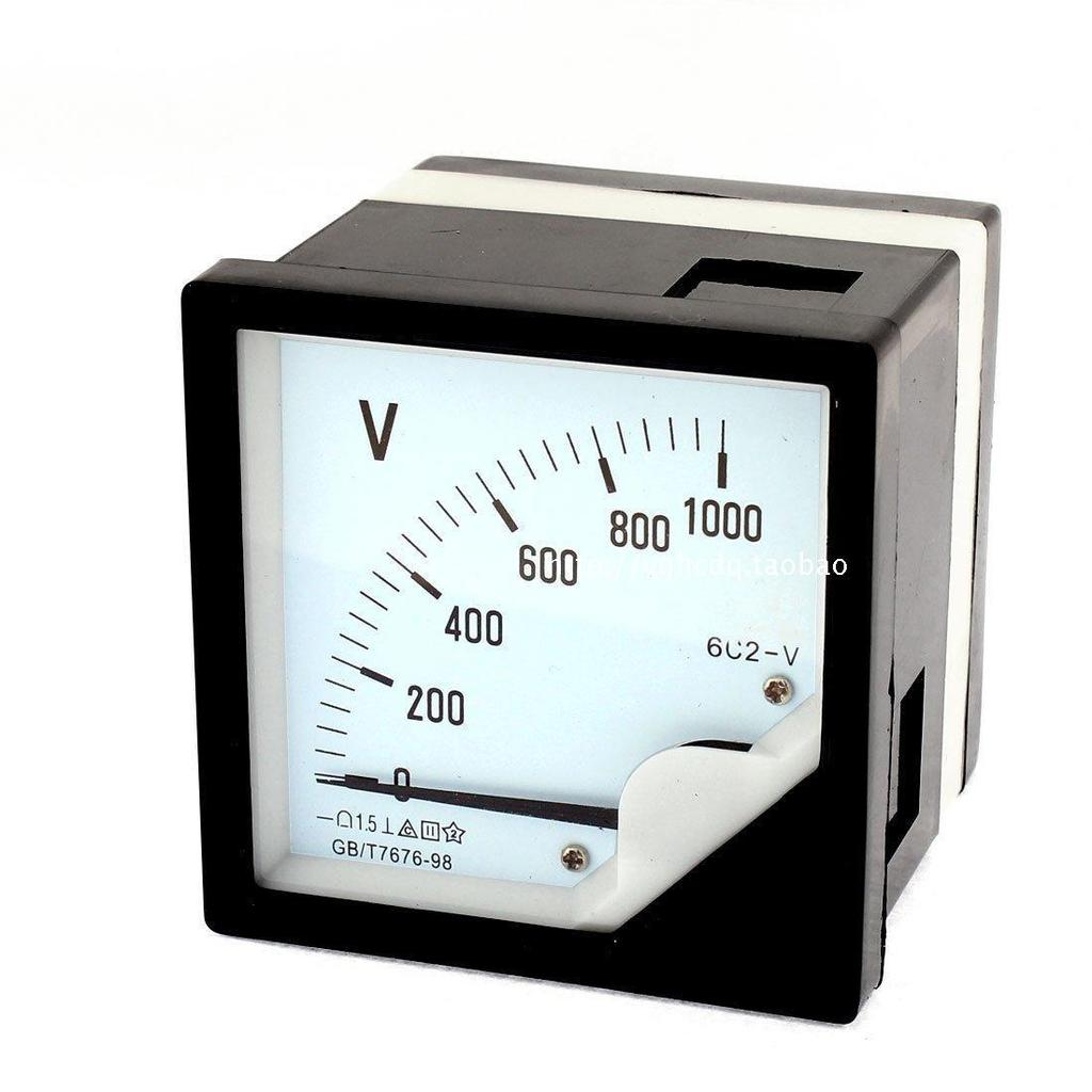 6C2-V Pointer ประเภท DC โวลต์มิเตอร์ 6C2-5V10V15V30V50V100V250V300V หัว JHFY