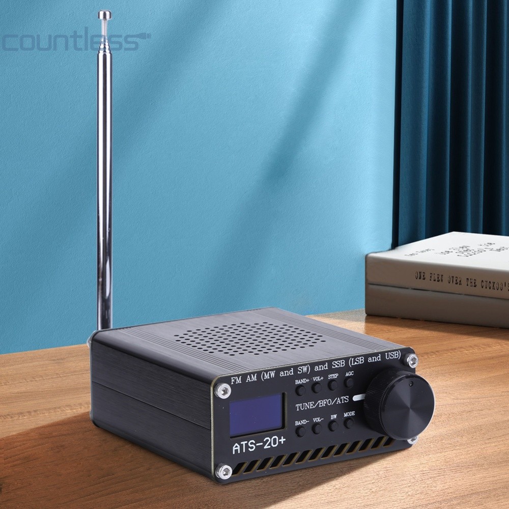 เครื่องรับสัญญาณวิทยุหลายแบนด์ ATS-20+Si4732 แบตเตอรี่ในตัว FM AM MW SW SSB USB