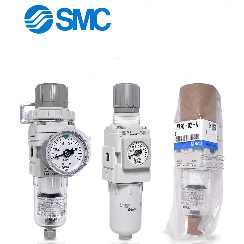 SMC ตัวกรองวาล์วหมุนเวียนแรงดันลด AW20/30-02BG/BE-2/AW03-03D/C/AW40-04BDG-A/B