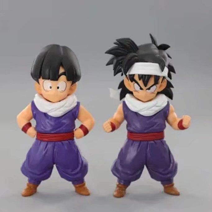 ขายร้อน-Dragon Ball Child Gohan Figure Set 2 - Bowl Cut & Battle Gohan Anime Action Figure Collectib