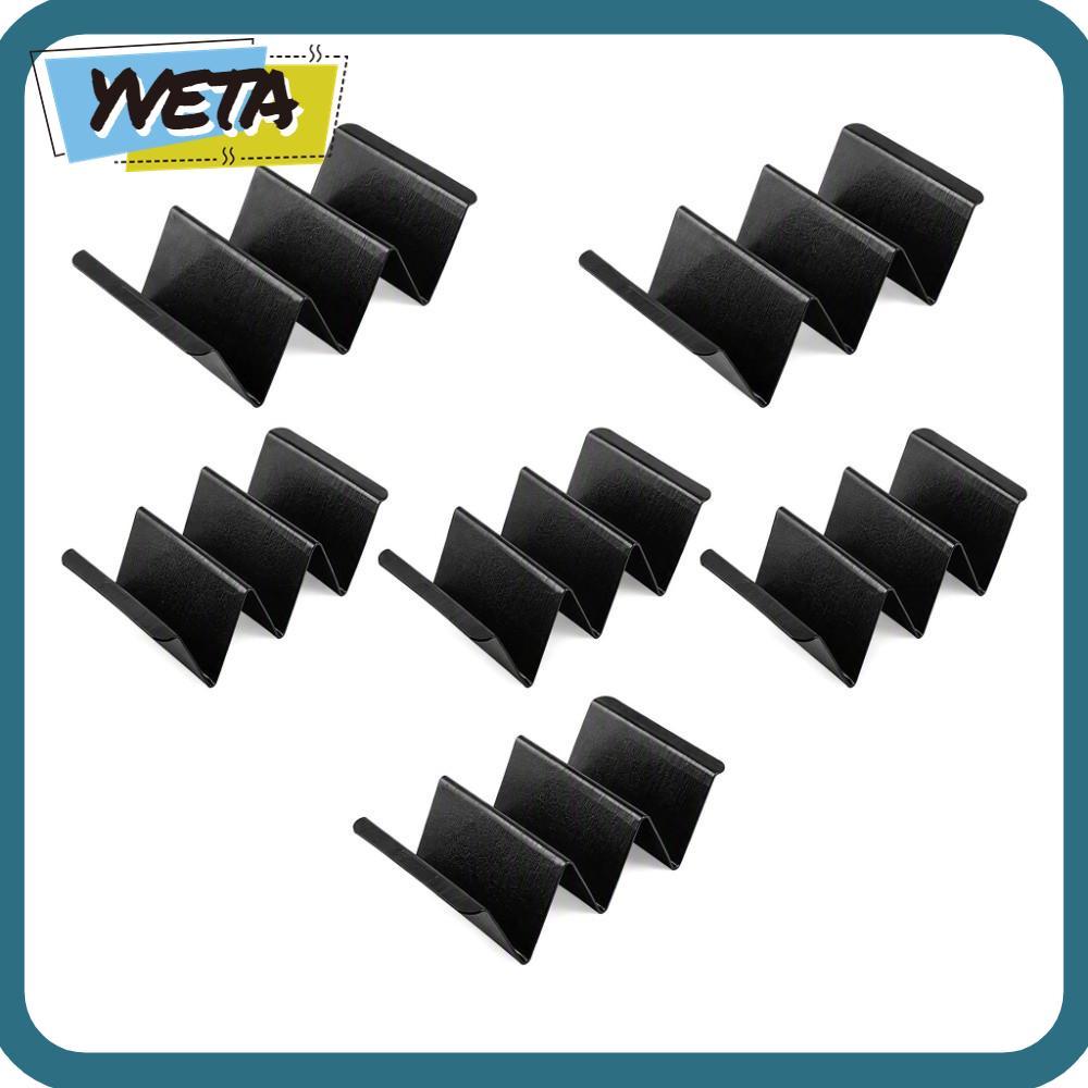 YVETA 7 ชิ้น Taco Stand Rack, Stackable Reusable Taco Holder Stand, เครื่องล้างจานพลาสติกปลอดภัยเกรด