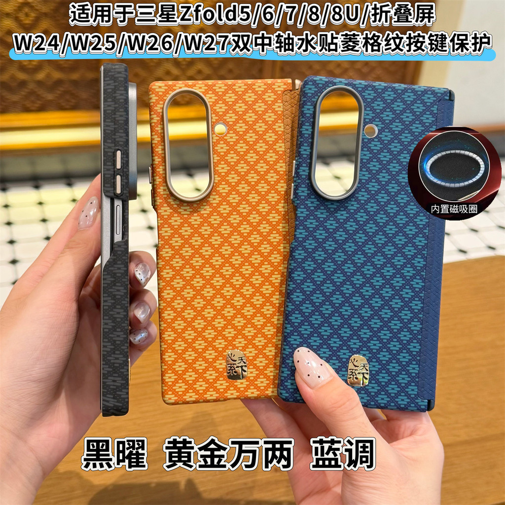 เหมาะสําหรับ Samsung W25 เคสโทรศัพท์ zfold6 Dual Central Axis zfold7 Dual Central Axis W26 Kevlar สต