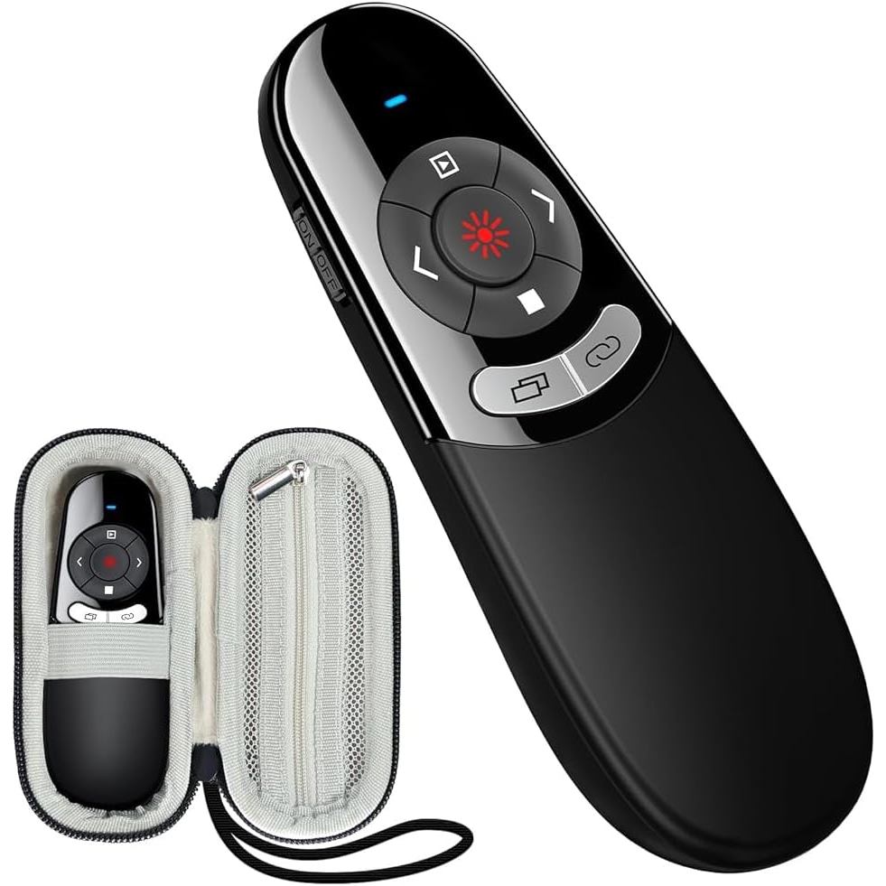 2 in 1 Type C USB Presentation Clicker พร้อมกระเป๋า, Wireless Presenter Remote PowerPoint Clicker สํ