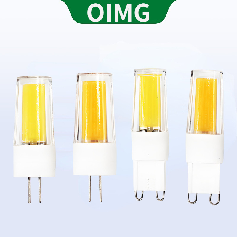 OYMG หลอดไฟ LED หรี่แสงได้ COB G4 G9 220V 5W แสงอบอุ่น 3000K แสงสีขาว 6000K