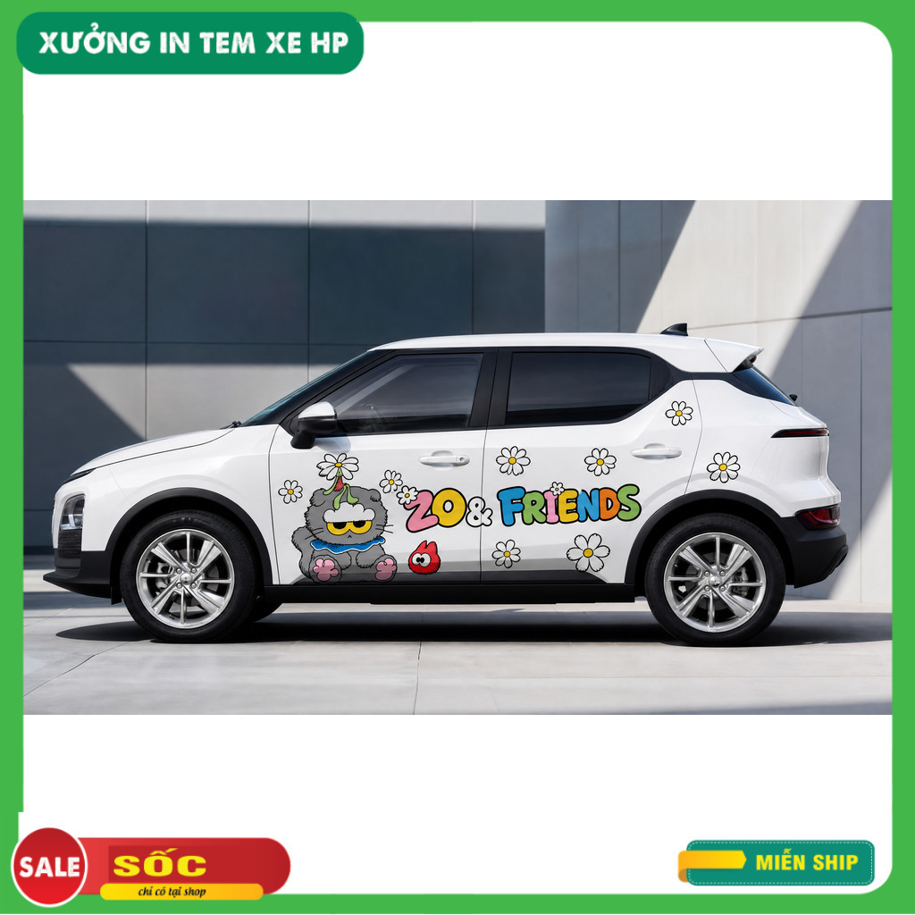 รูปลอกรถ VINFAT CAR DECORATION STICKER - CAR DECAL VF5 - V6 - VF7-VF9 - VF8 (ติดสีรถทั้งหมด)