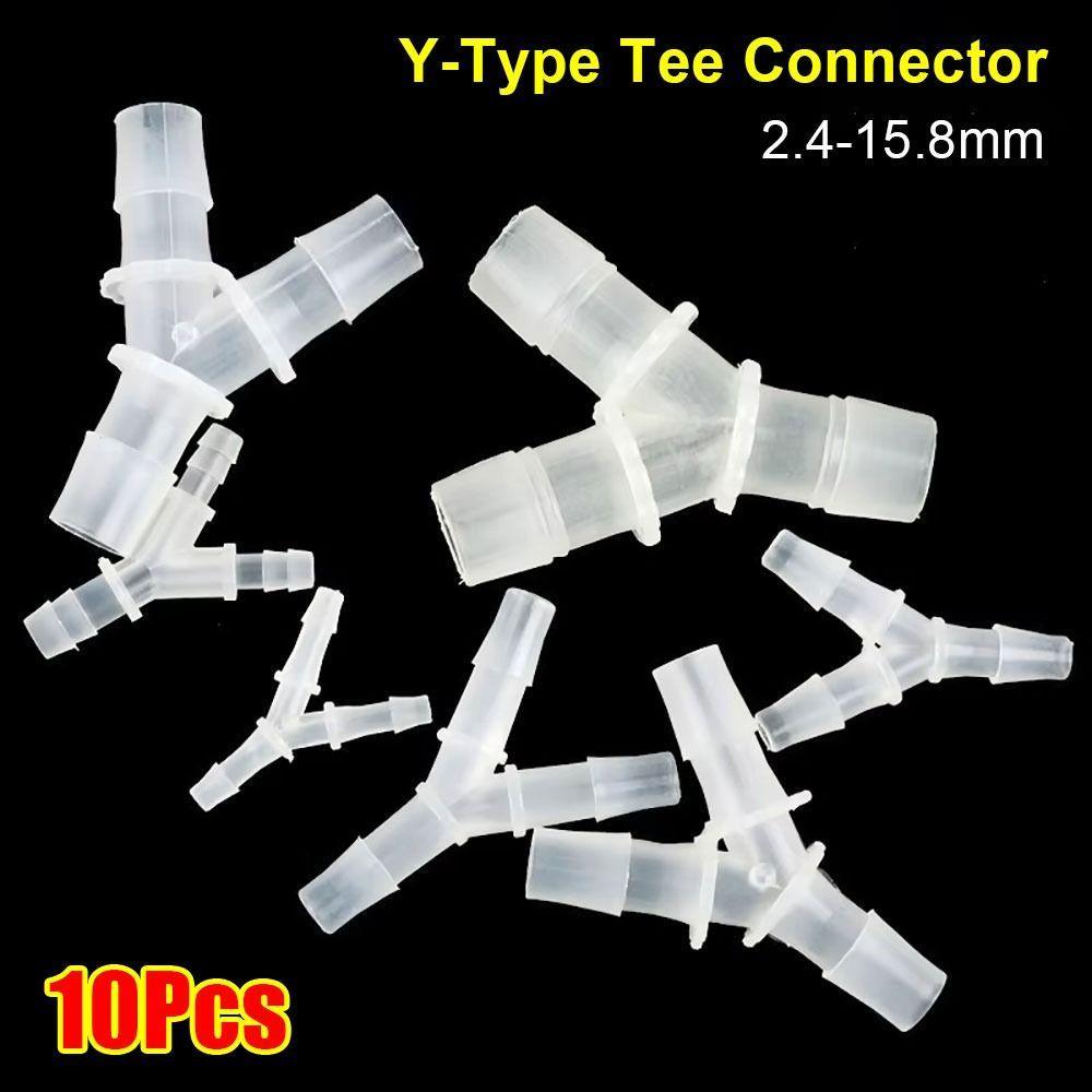 SZXBOGS 10 ชิ้น 3 ทาง, Soft PP PE Y-Type Tee Connector, ทนทาน 2.4-2.8 มิลลิเมตรท่อพลาสติกอุปกรณ์สําห