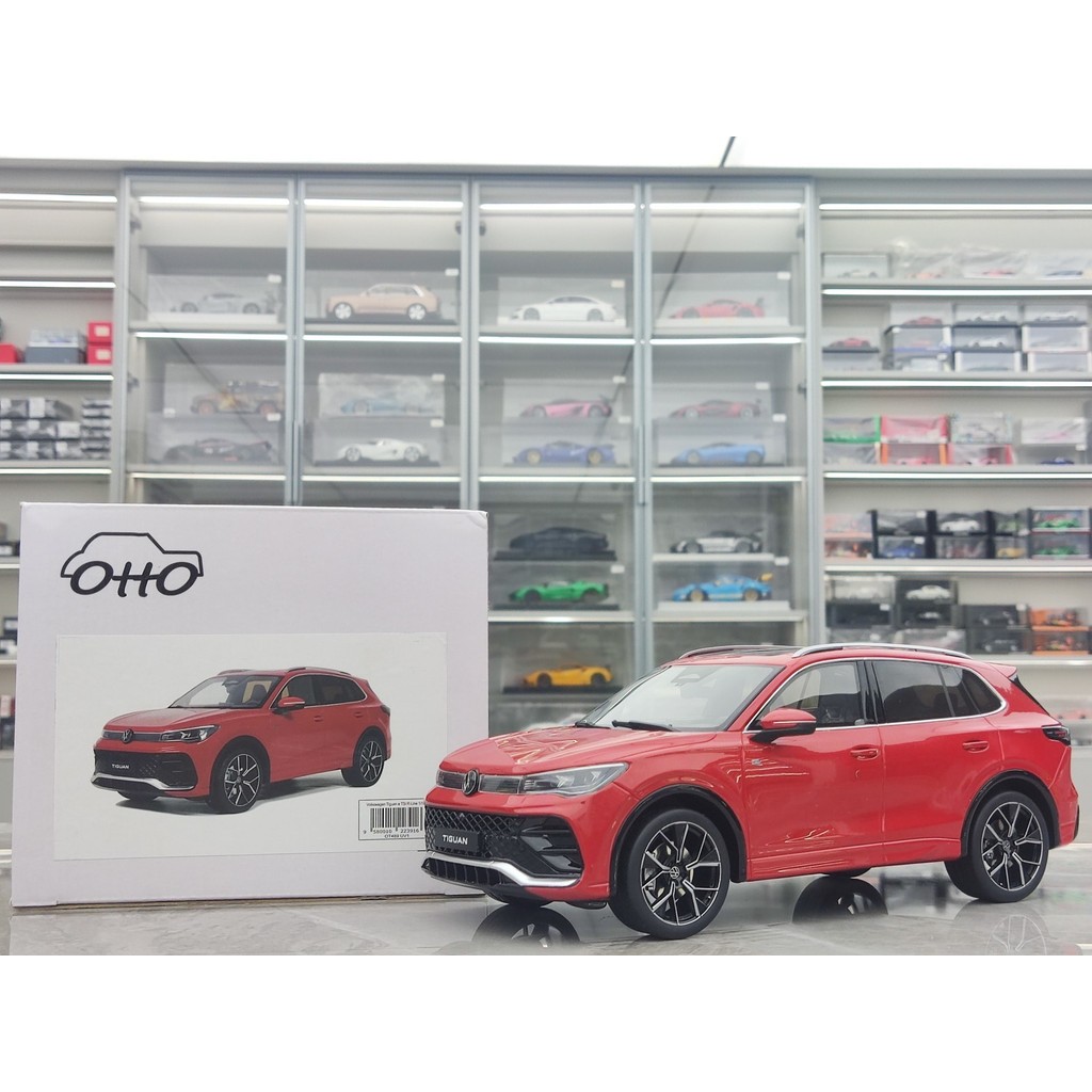 เฉพาะรุ่น OTTO 1/18 ขนาดใหญ่ TIGUAN E TSI R-LINE PERSIMMON สําหรับขายปี 1740 OT489
