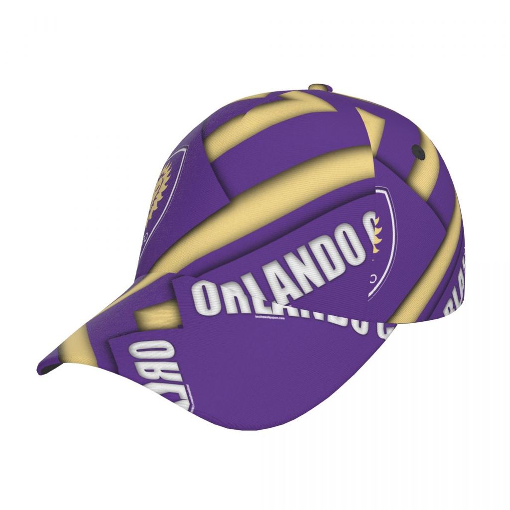 พร้อมสต็อก Orlando City SC โลโก้แฟชั่นโค้ง Brim เบสบอลหมวก Simple Casual Street Dance หมวก All-Match