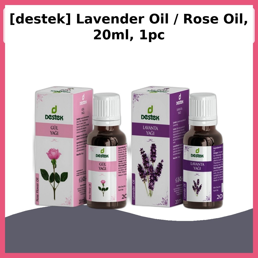 [destek] Lavender Oil / Rose Oil, 20ml, 1pc / Korean Lavender Oil / Aromatherapy / ของแท้ 100% bySeo