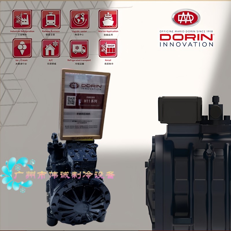 Original Italy Duling Semi-Enclosed Compressor Low Temperature Field H201CC H201CS H221CC R404