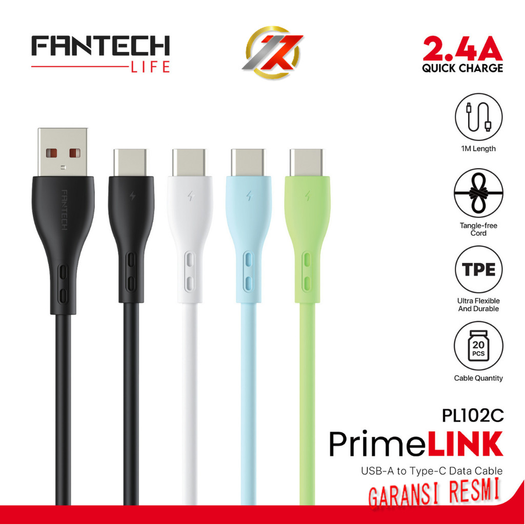 สาย FANTECH PRIMELINK PL102C | สายเคเบิลข้อมูล Type A เป็น Type C | สายเคเบิลType C Fantech Primelin