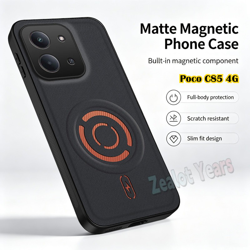 เคสสําหรับ Xiaomi Poco C85 4G Magnetic Tech เคสผ้ากันกระแทกฝาหลัง