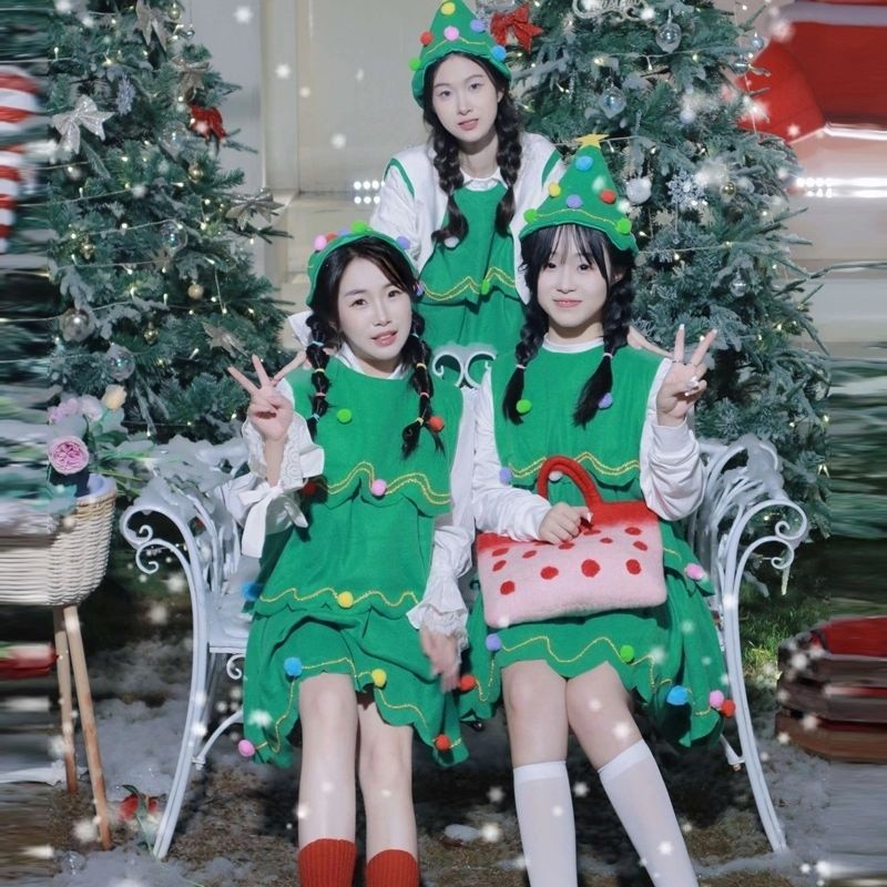 【ks1206.th】 Christmas Costume Costume cosplay Cute suit Women Adult Green Christmas Costume Christma