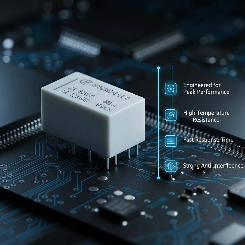 Fengjue HFD2-005-S-L2-D 12V Coil Bistable Latching Relay DPDT 1A 30VDC 125VAC Stable Performance สํา