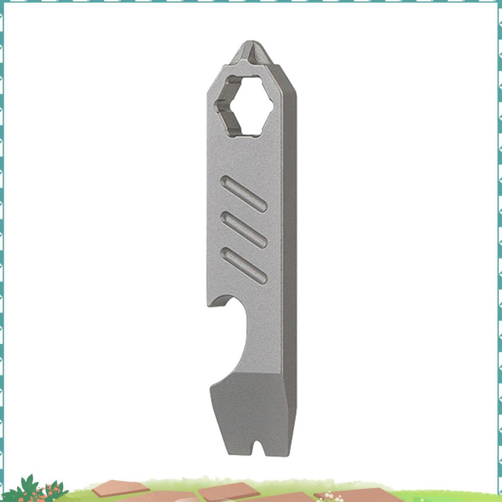 Super ที่เปิดขวด TC4 Titanium Alloy Crowbar สําเร็จการศึกษา Scale ประแจเครื่องมือกลางแจ้งมัลติฟังก์ช