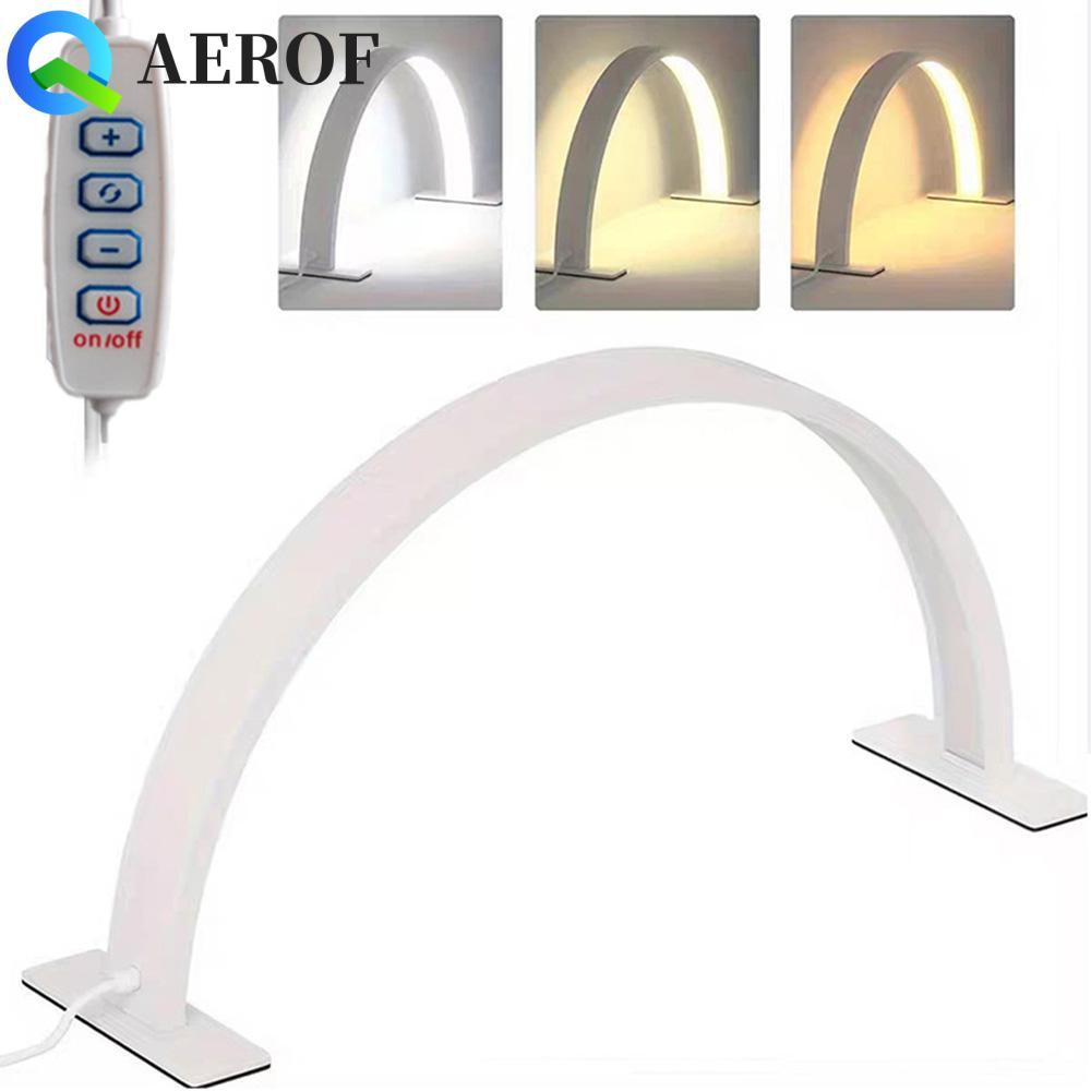 AEROF โคมไฟเล็บรูปตัว U, Eye Protect Dimmable Half Moon Nail Light, ใช้งานได้จริง 3 สีอ่อนอเนกประสงค