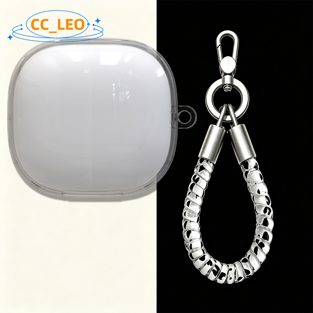 Suitable for Shokz OpenFit 2+ T921 Case Transparent Soft Case with Elastic Lanyard Shokz OpenFit 2 T