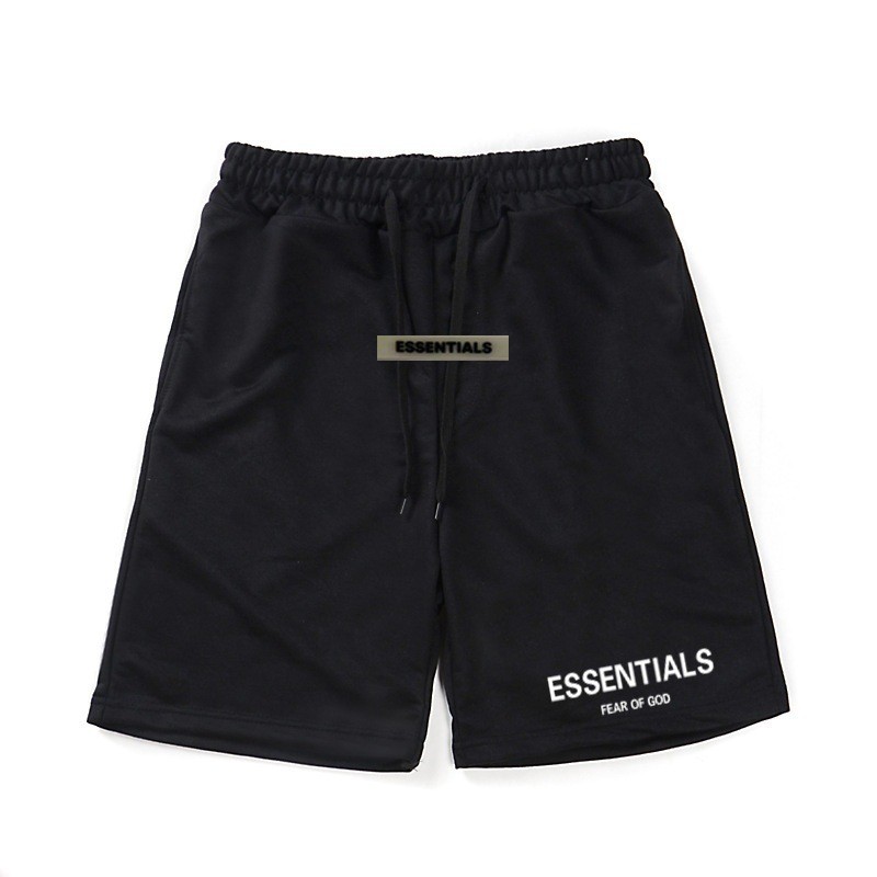 กางเกงขาสั้นลําลองผู้ชาย FEAR OF GOD Double Line ESSENTIALS พิมพ์ตัวอักษรสไตล์ใหม่ Street Wear กางเก
