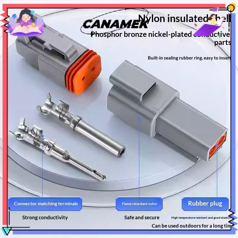 [CANAMEK] DT04-12P DT06-12S ชุดขั้วต่อสายไฟกันน้ํา 2 3 4 6 8 12 Pin สําหรับยานยนต์ทางทะเลกลางแจ้งใช้