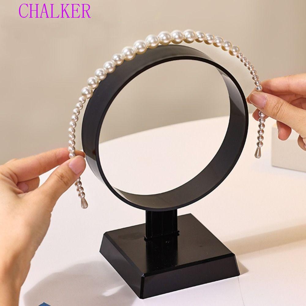 CHALKER ที่คาดผมขาตั้งจอแสดงผล,ใสรอบ Headwear Rack,เครื่องมือยึดที่ถอดออกได้ผู้ถือเครื่องประดับจัดเก็บหมวกผู้ถือผู้หญิง