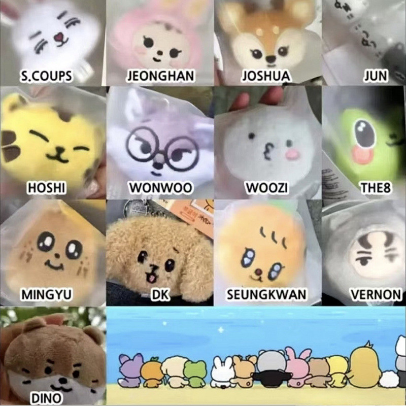 Seventeen Merchanded Plush Pendant Seo Ming-ho Kim Min-kue Yoon Jeong-hyun Lee Seo-min Creative Doll