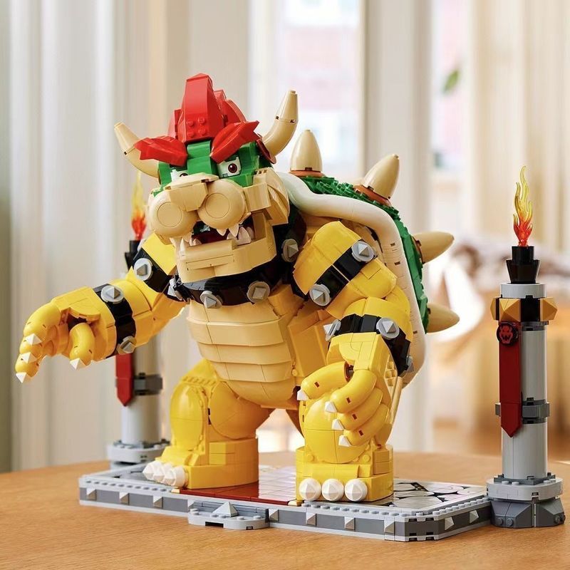 เข้ากันได้กับ 71411 Cool Overlord Super Mario Series เด็กการศึกษาประกอบอาคารบล็อกของเล่นของขวัญ