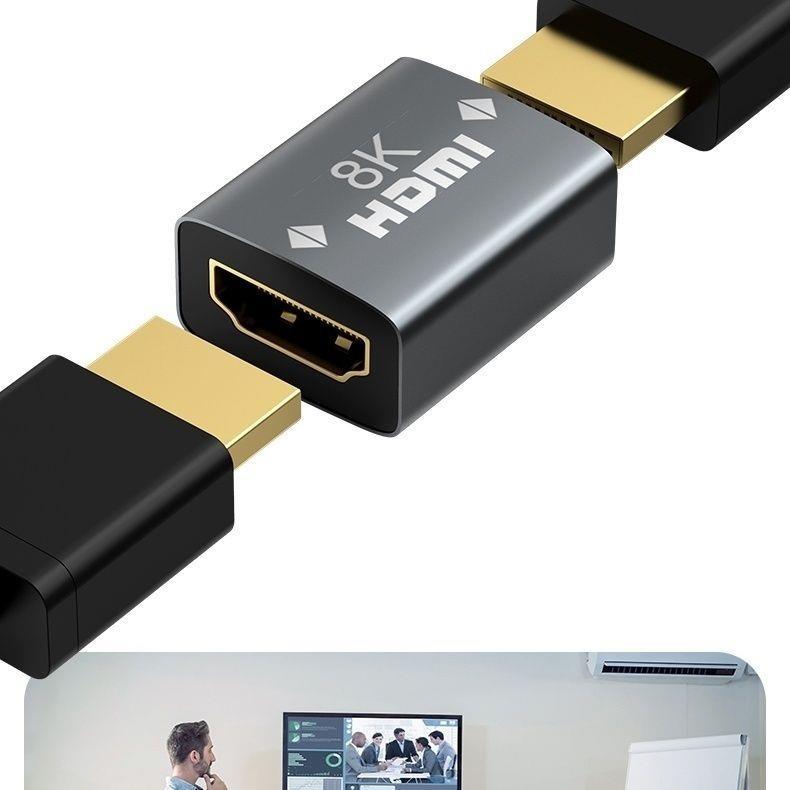 สัญญาณอะแดปเตอร์ HDMI Female to Female HDMI Straight-through 2.1 Extended HD Projector Space Grey 8K