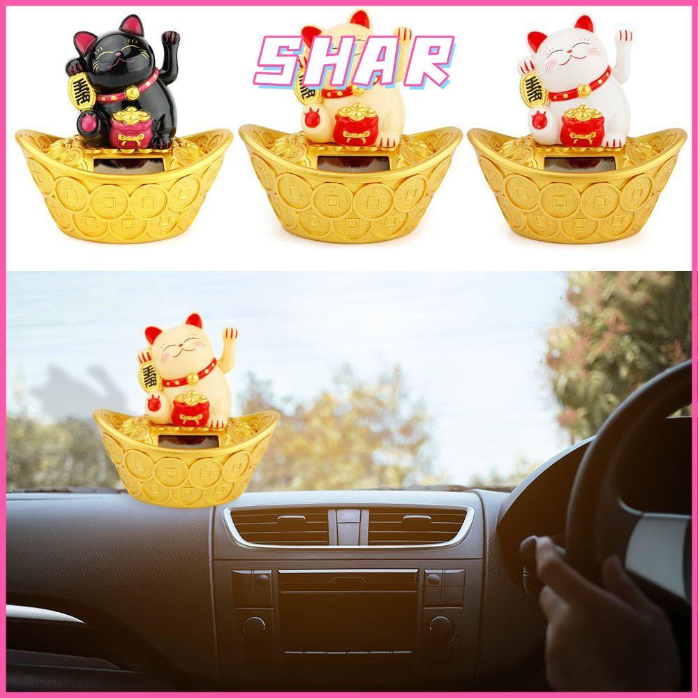 SHAR แม่พิมพ์แมวนําโชคน่ารักเครื่องประดับตกแต่งภายในรถยนต์ตกแต่งบ้าน
