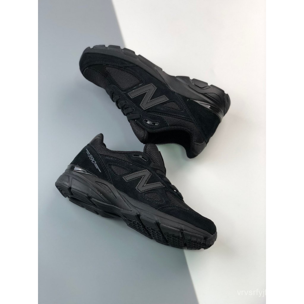 NewBalanceNB990V4 Original ผู้ชายผู้หญิงรองเท้าวิ่งสีดํา M990BB4 NNJW