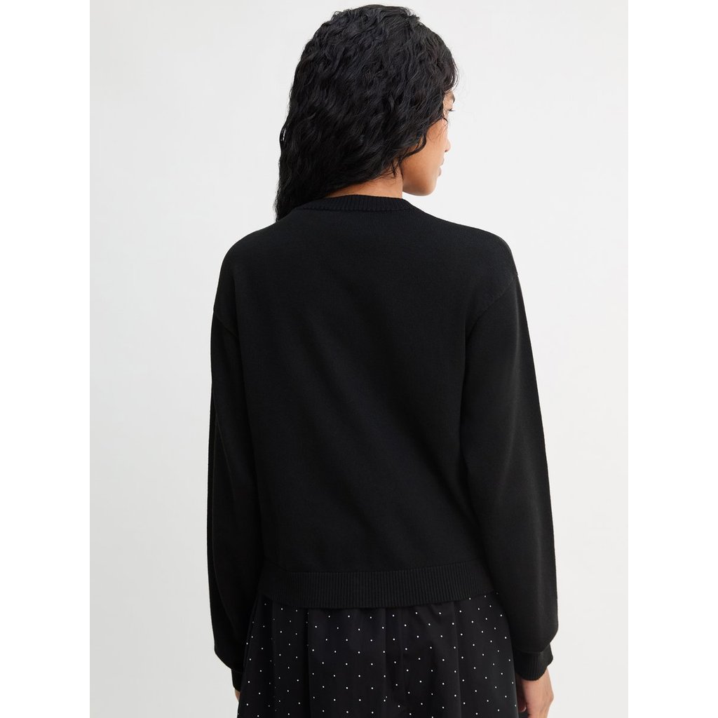 [Pomelo] เสื้อคาร์ดิแกนดีเทลกระเป๋าลายดอกไม้ / Floral Pocket Detailed Cardigan — صورة 5