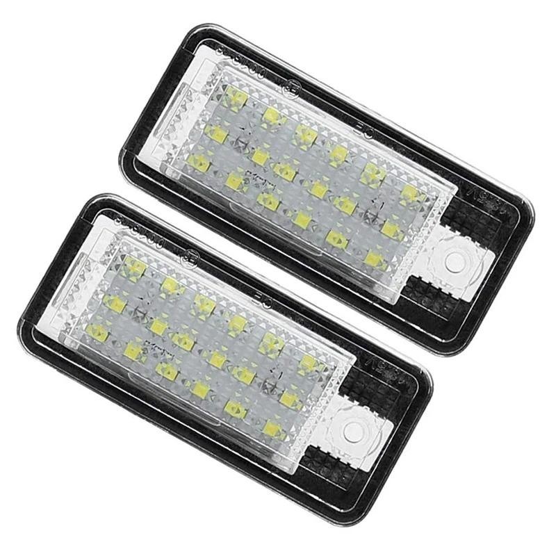 รถ LED จํานวนใบอนุญาตโคมไฟสีขาวสําหรับ-Audi A3 S3 8P A4 B6 B7 A5 A6 4F Q7 A8 S8 C6