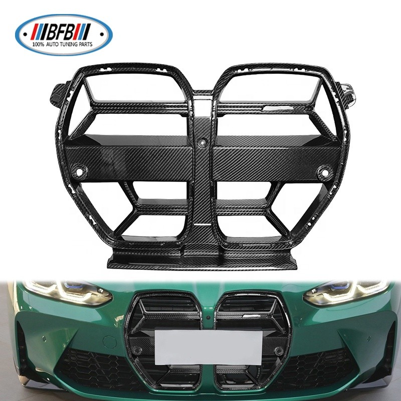 Premium-Dry คาร์บอนไฟเบอร์กระจังหน้า CSL สไตล์กันชนสําหรับ 21-23 BMW M3 G80 M4 G82 G83