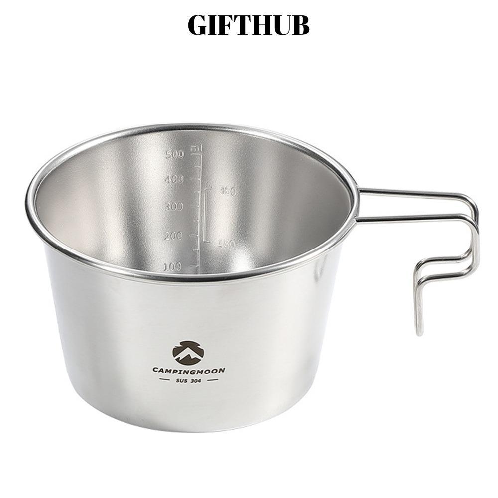 LULLABY Sierra Cup, With Handle Silver Stainless Steel Sierra Cup, ทนทาน 600ml/20.29oz Deep Sierra C