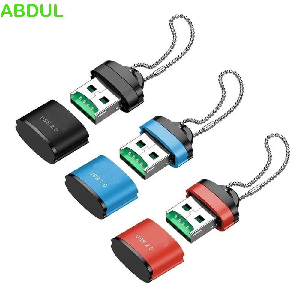 ABDUL อะแดปเตอร์ USB ความเร็วสูงแบบพกพา Micro SD/TF Card สําหรับอุปกรณ์เสริมแล็ปท็อป USB 2.0 Mobile 