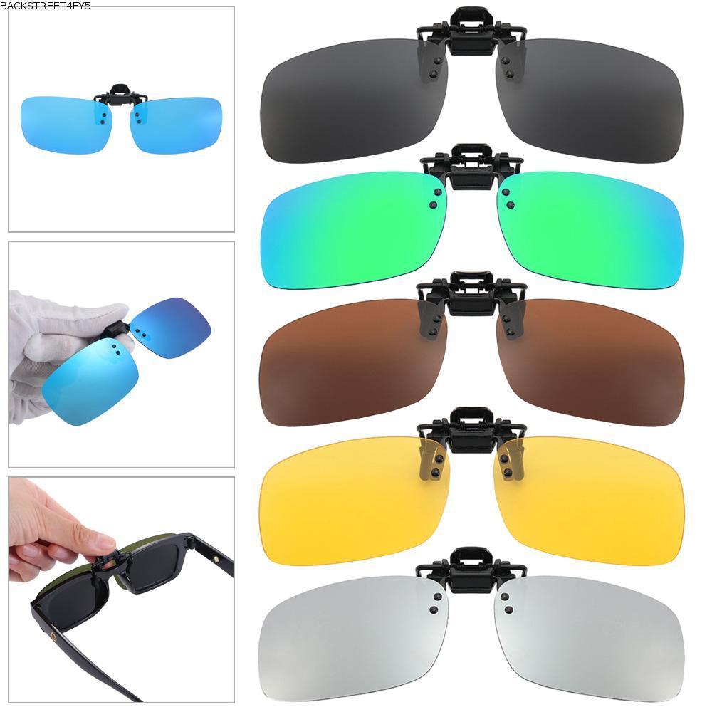 BACKSTAGEEET4FC3 Polarized Fashion Flip Up Glasses ไร้ขอบ Night Vision