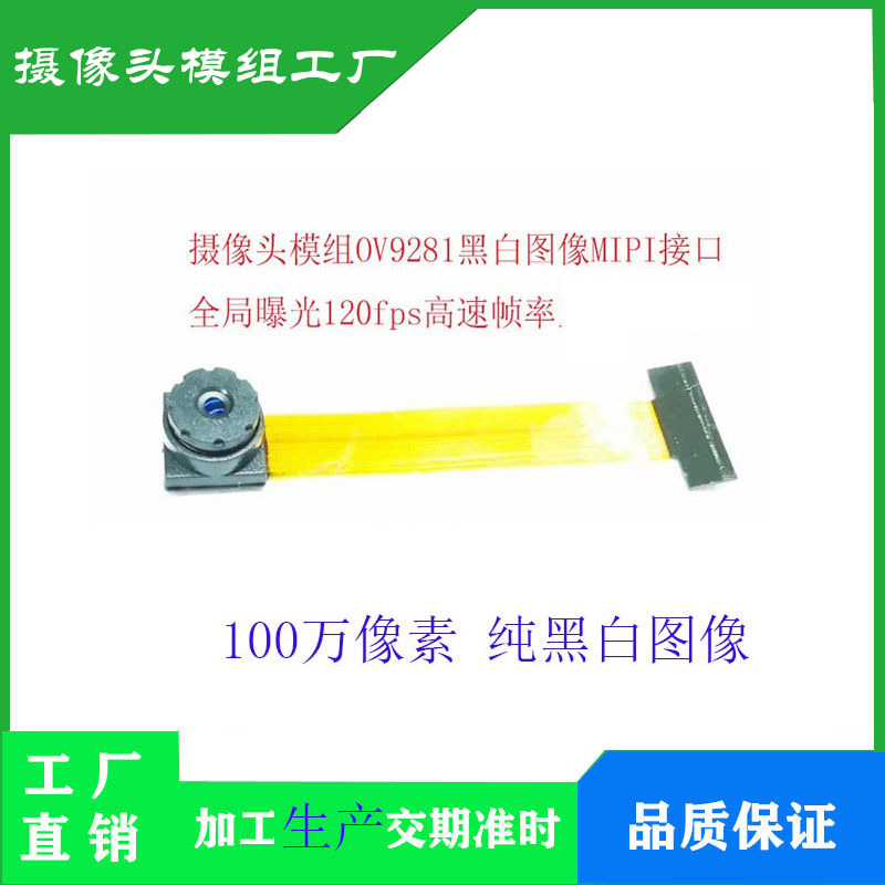 OV9281 โมดูลกล้องสีดําสีขาว DVP/MIPI 120fps กรอบความเร็ว 1 ล้านพิกเซลทั้ง Bureau