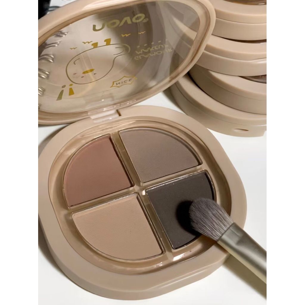 คอนทัวร์หน้า คอนทัวร์ NOVO Full Matte Low Saturation พาเลทอายแชโดว์สี่สีแบบพกพา