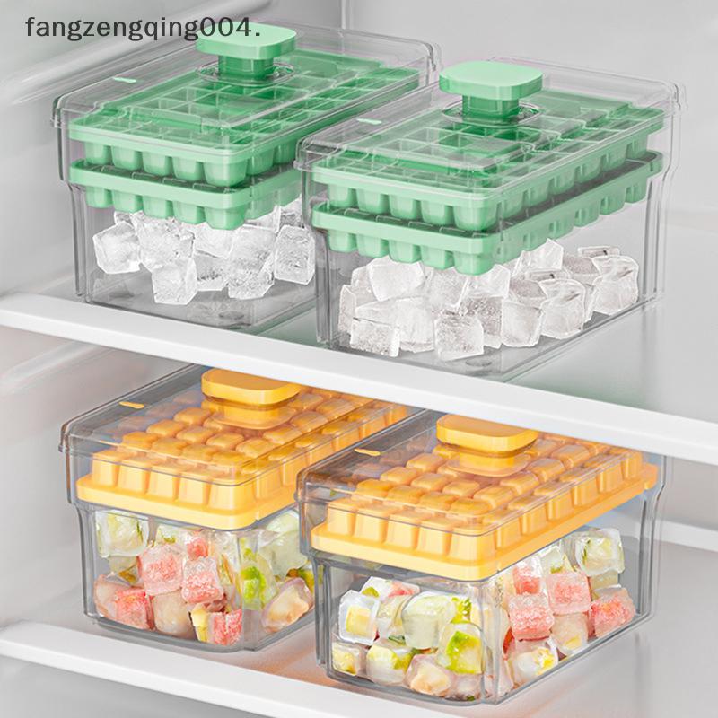 F4TH 34/68Grids Ice Cube Mould ความจุขนาดใหญ่ IcepartmentFood Grade Ice Storage Box สําหรับใช้ในบ้าน