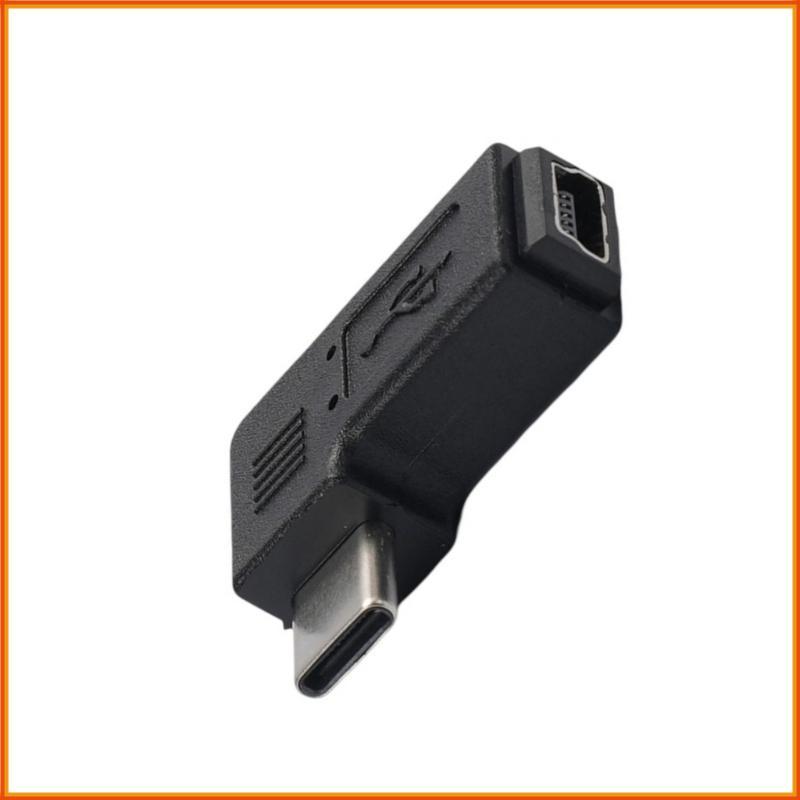 ตัวแปลง Topsky สําหรับโทรศัพท์แล็ปท็อปกล้องดิจิตอลอะแดปเตอร์ Type-C เป็น Mini USB 90 องศา
