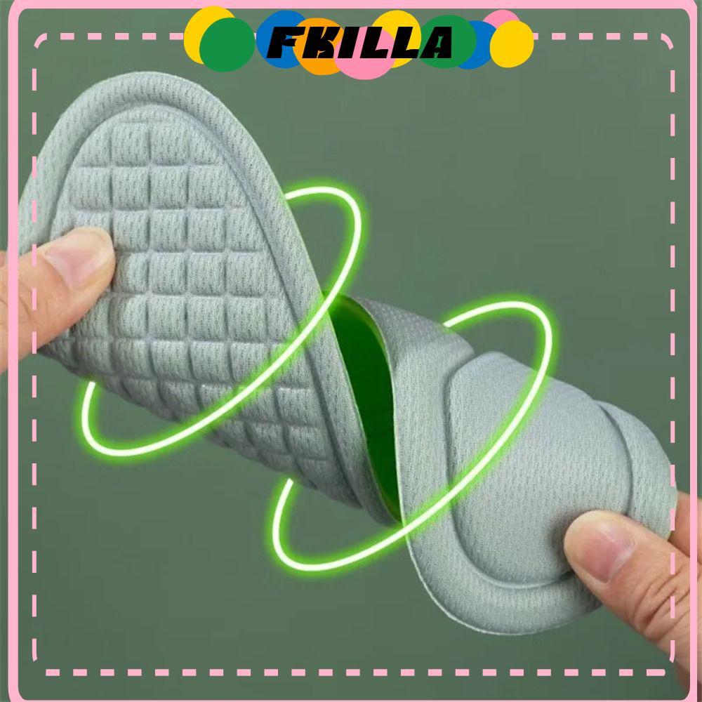 FKI 4PCS Sport Insole, Breathable Absorbeat Feet Orthopedic Shoe Sole, Odorproof Feet Care ผู้ชายผู้