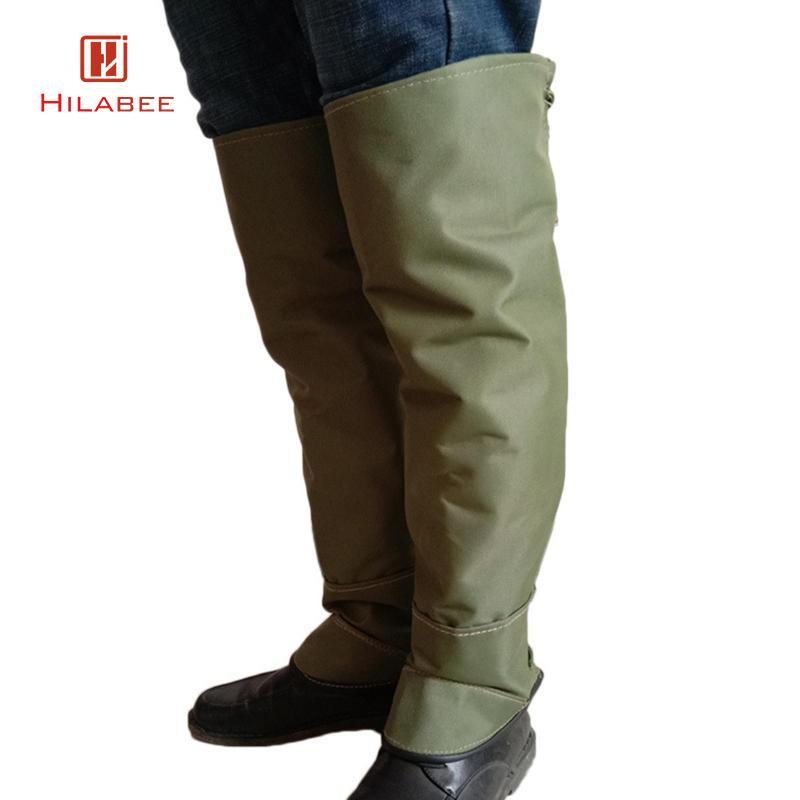 HILABEE 2x อุปกรณ์ป้องกันขา Gaiter Snake อุปกรณ์ป้องกันเข่ากันน้ําแบบปรับได้ Snake