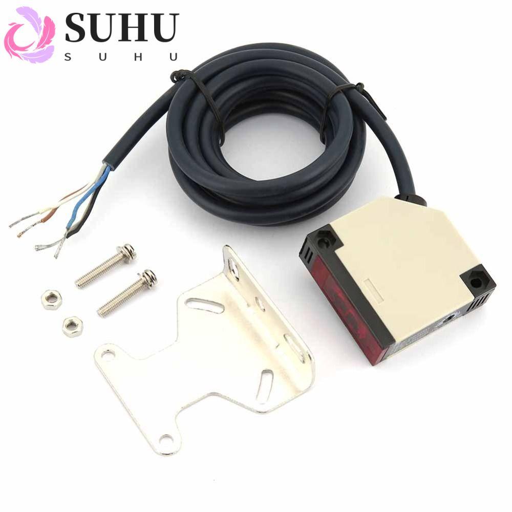 SUHU Specular Reflection Sensor, 90-250V 30 ซม.Photoelectric Sensor Switch, E3JK-DS30M2 การตอบสนองคว