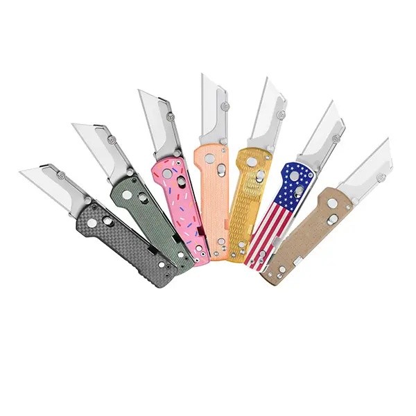 OKNIFE U1 Pro Multitool มีดพับ - ใบมีดเหล็กอุปกรณ์เอาชีวิตรอด, ใบมีดเปลี่ยนด่วน, ไขควงพับ, คลิปพกพา,