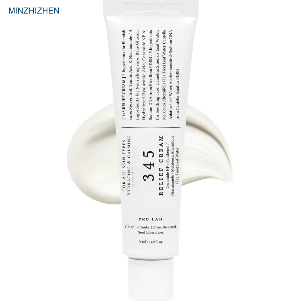 อัพเกรด PDRN 345 Relief Cream, Instant Hydration Blemish Acne Relief Care Face Cream, Vegan Face Moi