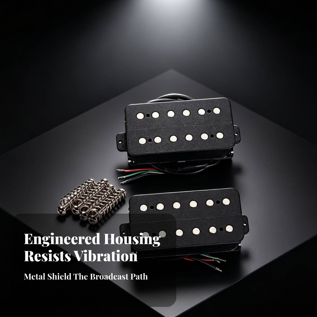 2 ชิ้น Humbucker Pickup ฝาครอบโลหะกระถางกีตาร์ไฟฟ้า Humbucker Pickup เปลี่ยนส่วนปรับหนา
