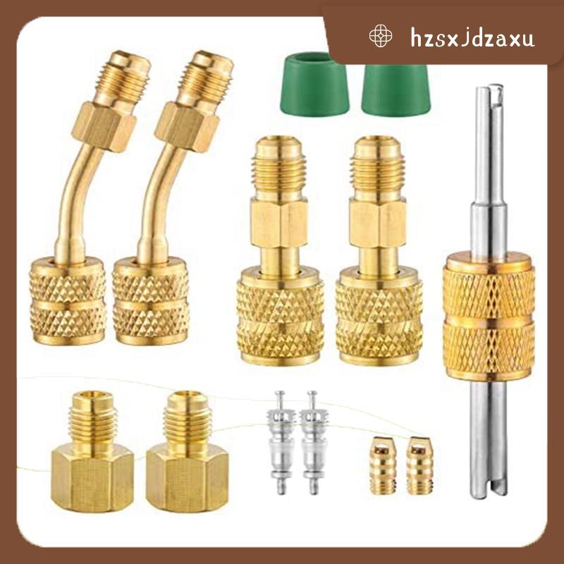hzsxjdzaxuR410A Mini Split Adapters อะไหล่อุปกรณ์เสริม R410A ชาร์จสูญญากาศพอร์ตเชื่อมต่อ 5/16 นิ้วหญ